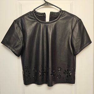 Faux Leather Crop Top